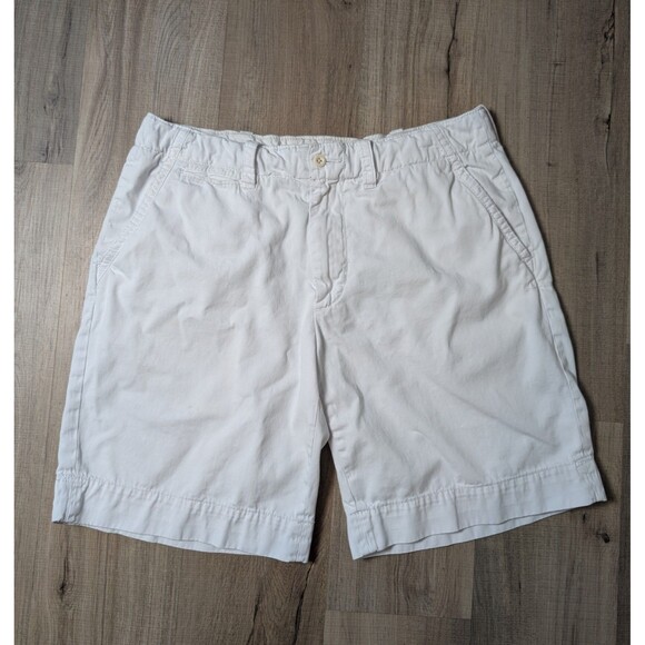 Vintage Polo Ralph Lauren Size 35 White Shorts Drawstring Chino 9.5" Inseam - Picture 1 of 12